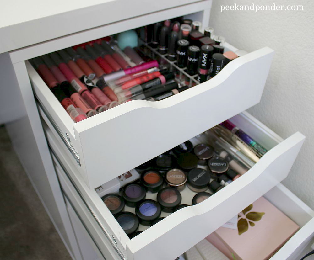 Minimalist Makeup Storage Ikea for Living room
