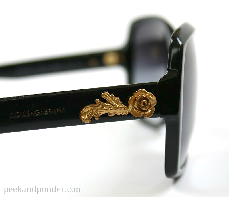 Dolce and Gabbana sunglasses with gold roses