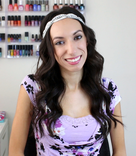 loose waves with a headband