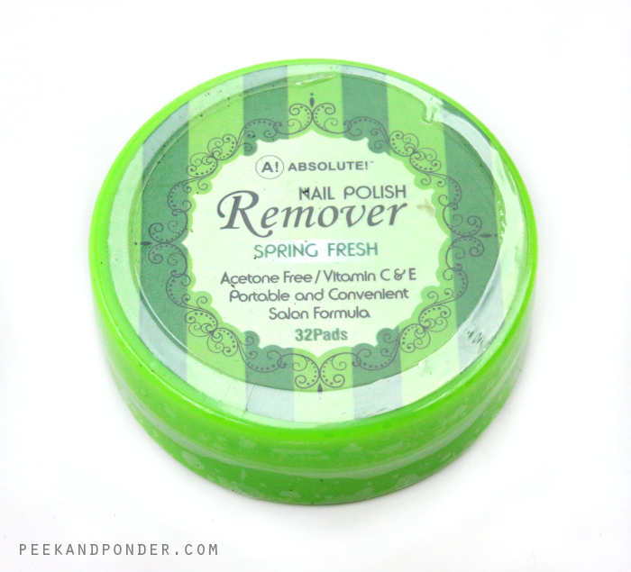 Absolute nail polish remover pads
