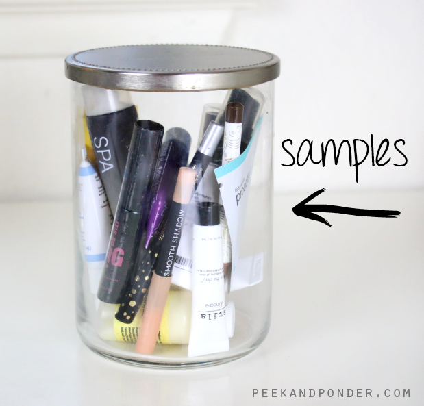 samples in a candle jar