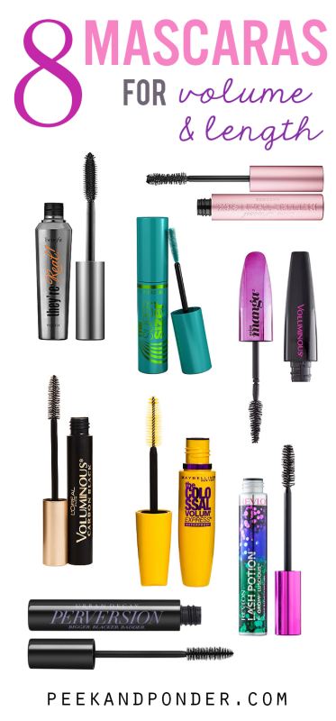 8 mascaras for volume and length