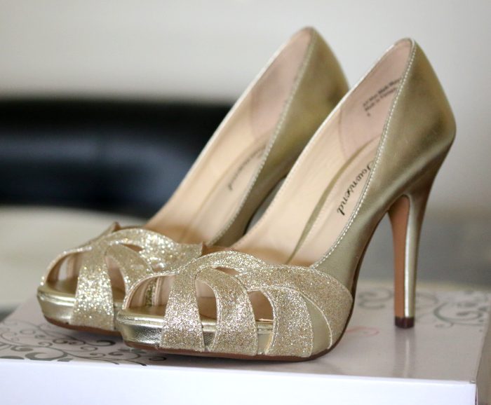 gold heels
