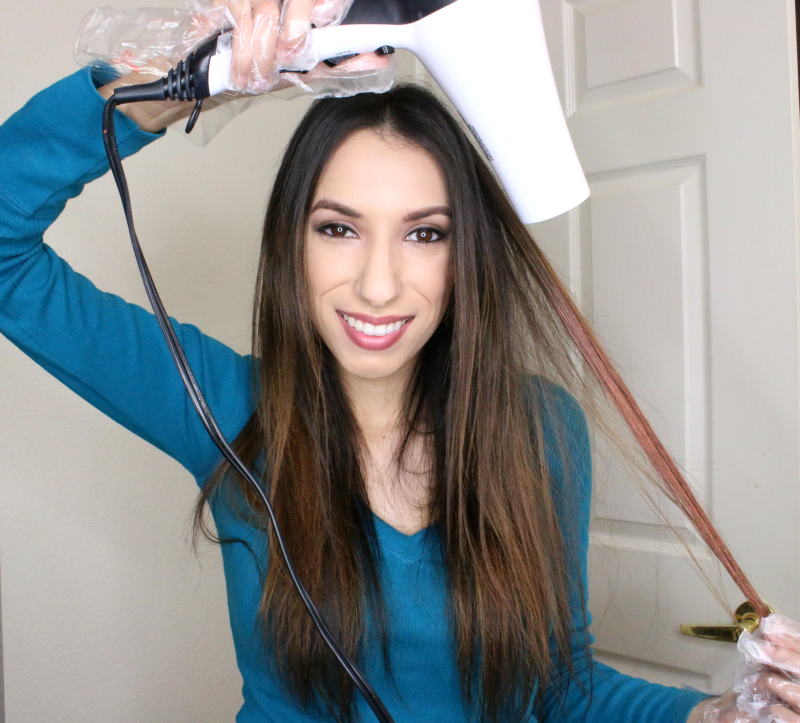 blow dry metallic color