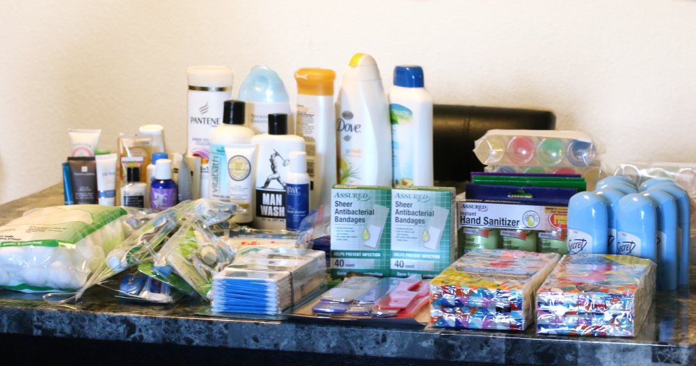 products included in care bags for the homeless