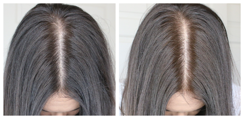 Before and after John Frieda Brilliant Brunette Visibly Brighter