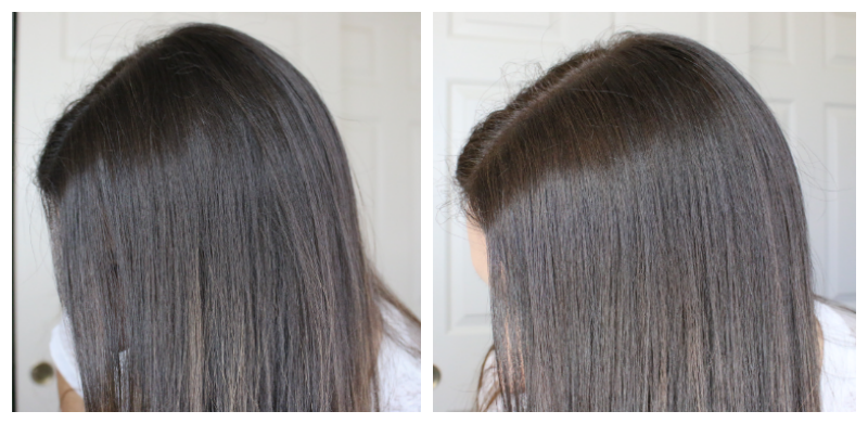 Before and after John Frieda® Brilliant Brunette Visibly Brighter