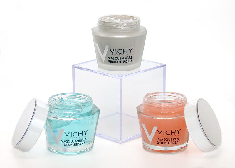 three Vichy facial masks