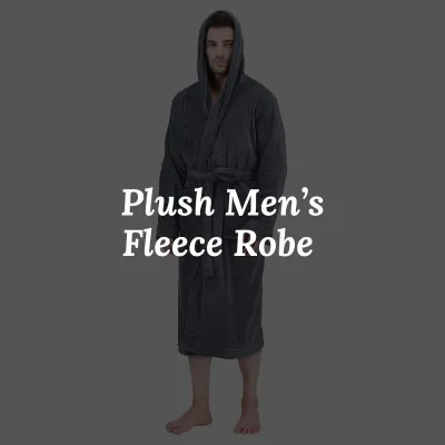 plush men's fleece robe