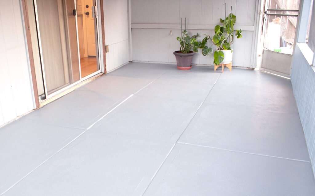 finished painted patio