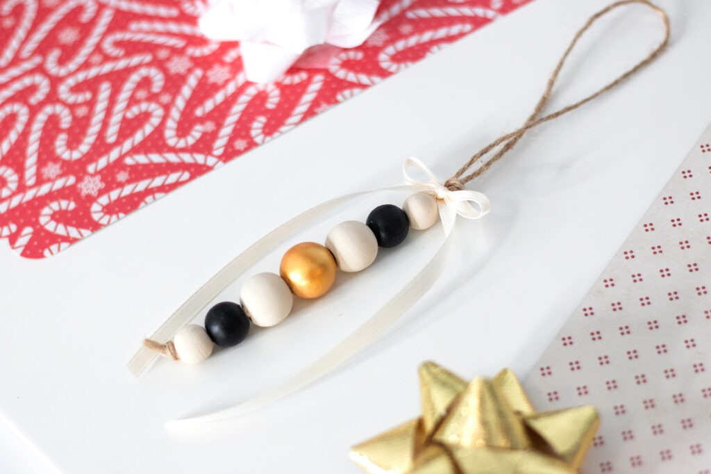 wooden bead ornament