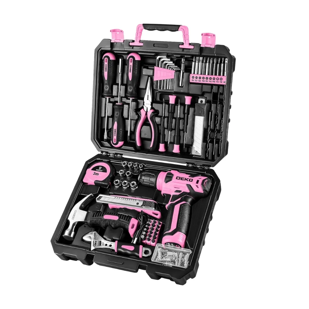 pink tool set